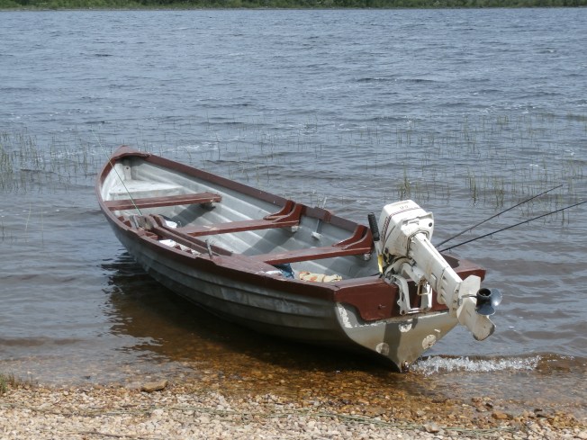 Boat fully loaded and ready to go