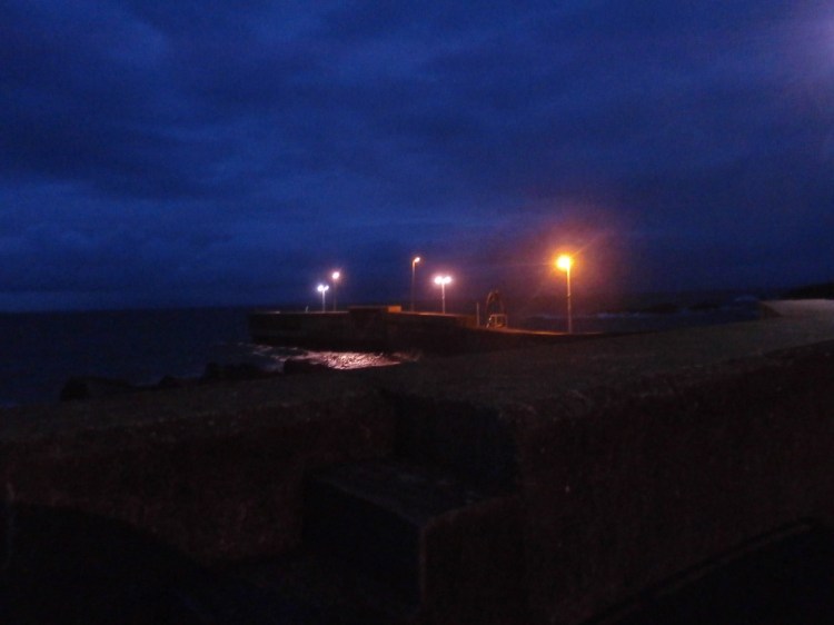 Roonagh pier at night