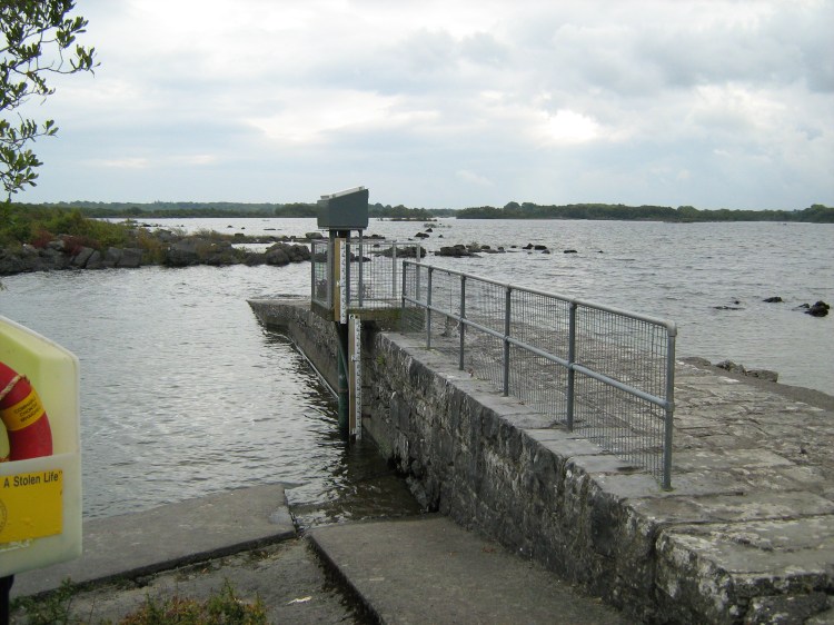 Pier, high water